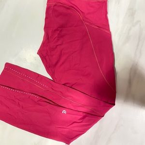 Pink lululemon fast & free tights